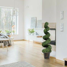 Load image into Gallery viewer, 4-Feet Artificial Boxwood Spiral Green Leaves Tree
