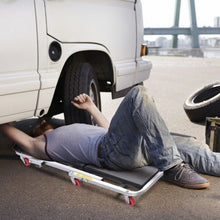 Load image into Gallery viewer, 41" 2 In 1 Foldable Mechanics Z Creeper Seat Rolling Chair Garage Work Stool