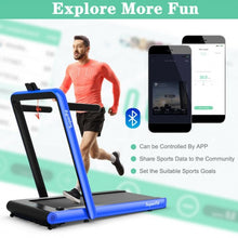 Load image into Gallery viewer, 4.75HP 2 In 1 Folding Treadmill with Remote APP Control-Navy