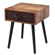 Load image into Gallery viewer, Mid-Century End Accent Bedside Table-Brown