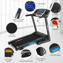Load image into Gallery viewer, 2.25 HP Folding Electric Treadmill Motorized Power Running Machine