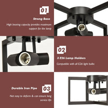 Load image into Gallery viewer, Flush Mount Geometric Metal 3-Lights Ceiling Lamp
