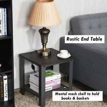 Load image into Gallery viewer, Industrial End Table 2-Tier Side Table-Silver