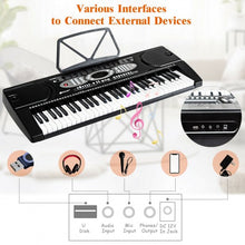 Load image into Gallery viewer, 61 Key Electronic Piano with Lighted Keys Stand Bench Headphone
