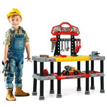 Load image into Gallery viewer, 121 Pcs Kids Pretend Workbench Construction Workshop Tool Play Set