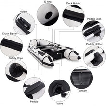 Load image into Gallery viewer, Goplus 4-Person 10 ft Inflatable Dinghy Boat for Rafting Water Sports-Gray