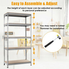 Load image into Gallery viewer, 5-Tier Steel Shelving Unit Storage Shelves Heavy Duty Storage Rack-Silver