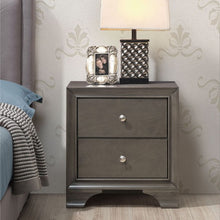Load image into Gallery viewer, 2 Drawer Storage Sofa Side Nightstand with USB Port-Gray