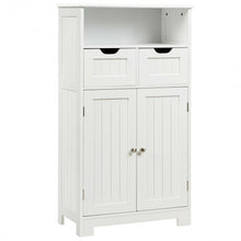 Load image into Gallery viewer, Bathroom Wooden Side Cabinet  with 2 Drawers and 2 Doors-White