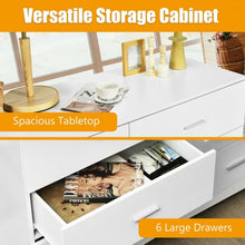 Load image into Gallery viewer, 6-Drawer Freestanding Storage Cabinet with Metal Handles
