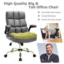 Load image into Gallery viewer, Adjustable Swivel Office Chair with High Back and Flip-up Arm for Home and Office-Gray