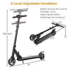Load image into Gallery viewer, 250W Portable Folding Electric Kick Scooter Brushless Motor 6" Tire