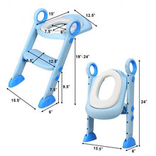Load image into Gallery viewer, Toddler Toilet Potty Training Seat with Non-Slip Ladder-Blue