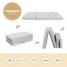 Load image into Gallery viewer, 4" Tri-Fold Sofa Bed Foam Mattress with Handles-Twin size