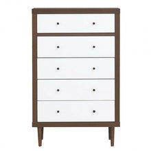 Load image into Gallery viewer, 5 Drawer Dresser Wood Chest of Storage Cabinet Organizer
