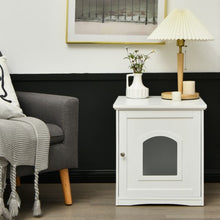 Load image into Gallery viewer, Side Table Nightstand Decorative Cat House-White