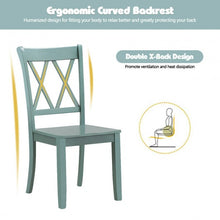 Load image into Gallery viewer, Set of 2 Cross Back Wood Dining Chair