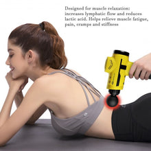 Load image into Gallery viewer, Powerful Rechargeable Deep Muscle Massager with 4 Heads-Yellow