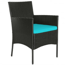 Load image into Gallery viewer, 4 Pcs Patio Rattan Cushioned Sofa Furniture Set w/Tempered Glass Coffee Table