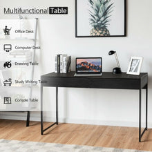 Load image into Gallery viewer, 2-Drawer Computer Desk Study Table Home Office Writing Workstation-Black