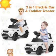Load image into Gallery viewer, 2-in-1 6V Land Rover Licensed Kids Ride On Car-White