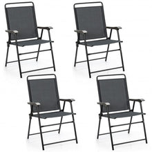 Load image into Gallery viewer, 4Pcs Portable Outdoor Camping Lawn Garden Patio Folding Chair with Armrest