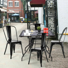 Load image into Gallery viewer, Set of 4 Tolix Style Dining Chair Stackable Bistro Chair-Black