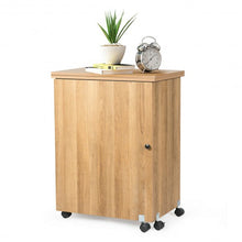 Load image into Gallery viewer, Folding Sewing Craft Table Shelf Storage Cabinet Home Furniture-Natural