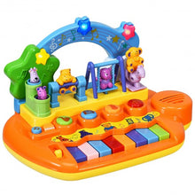 Load image into Gallery viewer, Kids 8 Keys Rainbow Piano Keyboard with Animal Playground LED Light