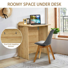 Load image into Gallery viewer, Folding Space Saving Computer/ Laptop Desk Table Workstation with Handle