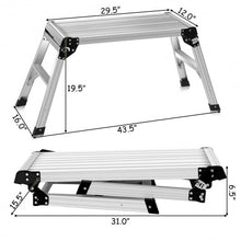 Load image into Gallery viewer, Heavy Duty Portable Bench Aluminum Folding Step Ladder