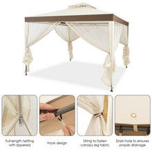 Load image into Gallery viewer, Canopy Gazebo Tent Shelter Garden Lawn Patio with Mosquito Netting-Beige