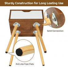 Load image into Gallery viewer, End Side Storage Drawer Nightstand with Solid Wooden Leg