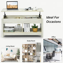 Load image into Gallery viewer, Lift Top Coffee Table with Hidden Storage Compartment and Lower Shelf for Study Room-White