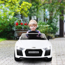 Load image into Gallery viewer, 12 V Audi R8 Spyder Licensed Electric Kids Riding Car-White