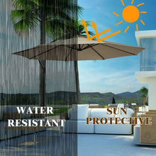Load image into Gallery viewer, 10 Ft Patio Offset Hanging Umbrella with Easy Tilt Adjustment-Tan