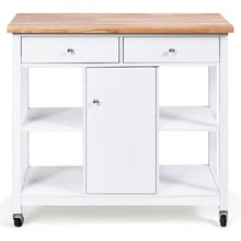 Load image into Gallery viewer, Rolling Kitchen Trolley Island Utility Cart Storage Shelf-White