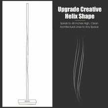 Load image into Gallery viewer, 48" Helix LED Floor Lamp Modern Standing Pole Light-Silver