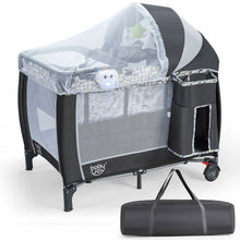 Load image into Gallery viewer, Portable Baby Playard with Changing Station and Net