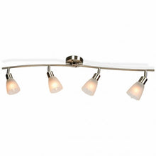 Load image into Gallery viewer, 4-Light Track Light Rotatable Glass Shade Chandelier lamp