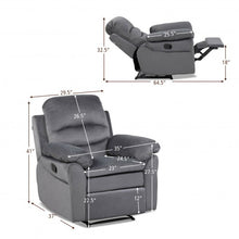 Load image into Gallery viewer, Manual Reclining Single Sofa with Footrest-Gray