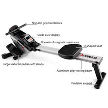 Load image into Gallery viewer, Folding Magnetic Rower Exercise Cardio Adjustable Resistance