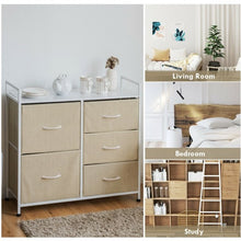 Load image into Gallery viewer, 5 Dorm Room Unit Side Drawers Storage-Beige