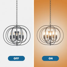 Load image into Gallery viewer, 16" Folding Rotatable Chandelier 5 Lights Metal Ceiling Lamp
