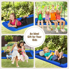 Load image into Gallery viewer, 60" Platform Tree Swing Outdoor with 2 Hanging Straps-Blue