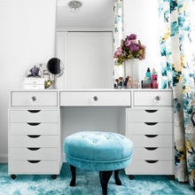 Load image into Gallery viewer, 5 Drawer Dresser Storage Cupboard Chest with Wheels for Home Office