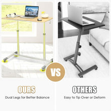 Load image into Gallery viewer, Height Adjustable Computer Desk Sit to Stand Rolling Notebook Table -Natural