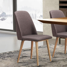 Load image into Gallery viewer, Set of 2 Leisure Accent Armless Upholstered Dining Chairs-Brown