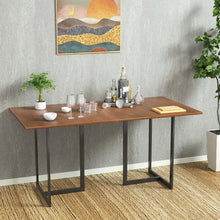 Load image into Gallery viewer, Metal Frame Wood Top Console Dining Table Rectangular Kitchen Table-63" Desktop