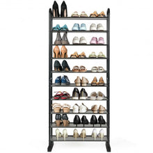 Load image into Gallery viewer, 10-Tier Metal Frame Shoe Rack Space-saving Shoe Organizer